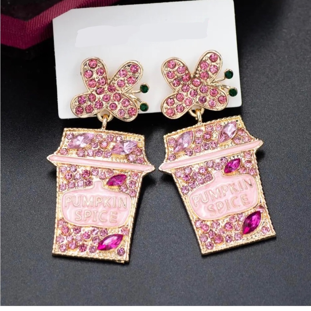 Gorgeous Butterfly and Pumpkin Spice Latte Earrings